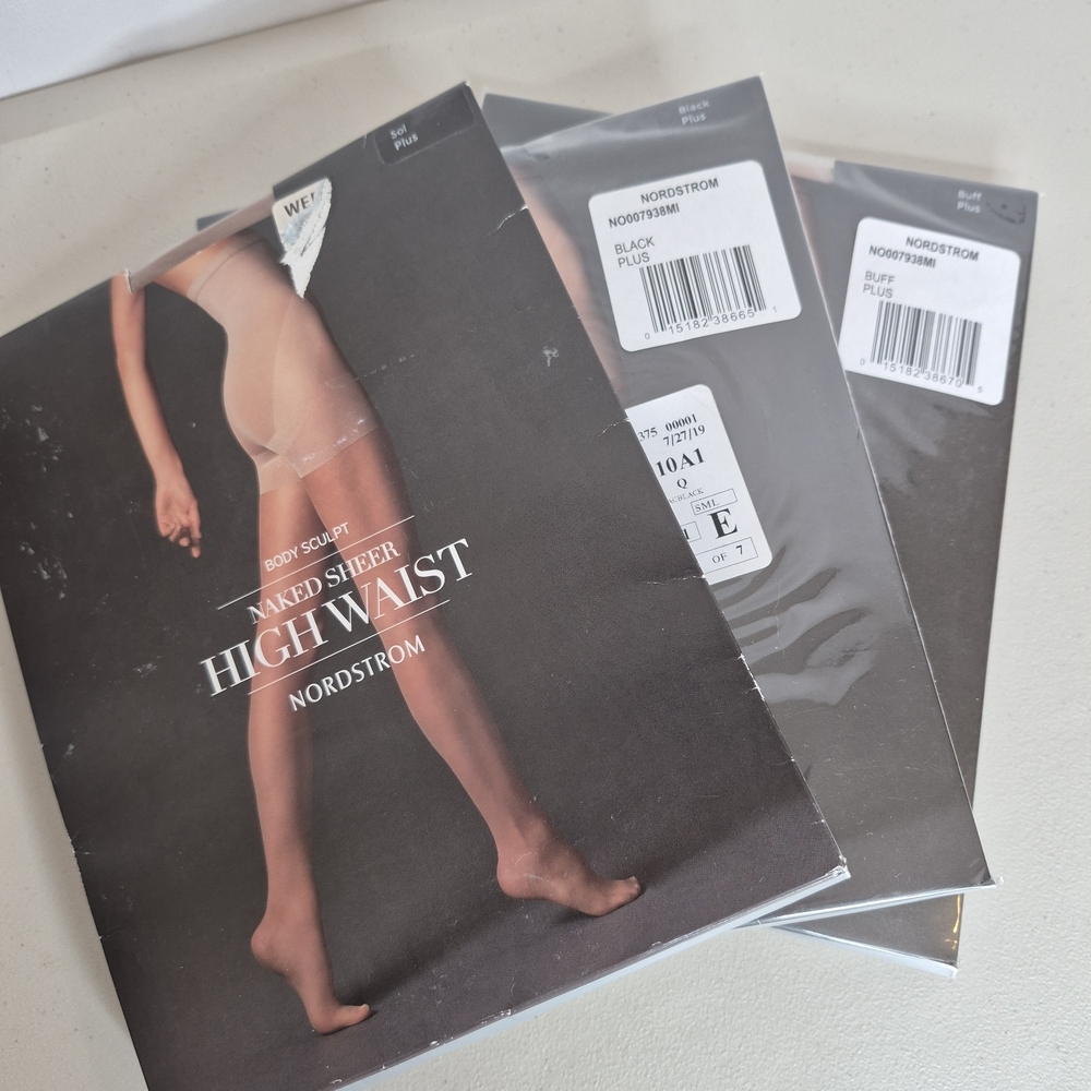 Nordstrom Body Sculpt Naked Sheer High Waist Nylons (3 Shades) - 5 / Plus Size